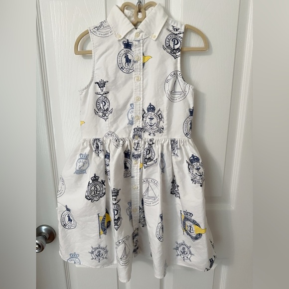 Ralph Lauren Kids Dress - White and Navy - Picture 8 of 8